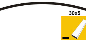Predhnutý oblúk 30x5, p200, L2950