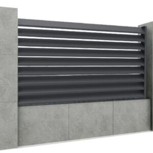 Hliníkové plotové pole so šikmou jednodutinovou lamelou 20x105, 1,5x2m