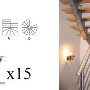 Schodisko SEGMENT NS240 V3020-2740mm, set 15x segment