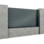 Hliníkový plot 1,2x2 m s plnou plotovou výplňou 20x120 a adaptérom 40x34, Antracit R7016