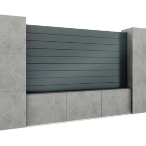 Hliníkový plot s plnou výplňou 20x120, 1,2x2m