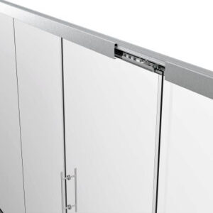 Kovanie - posuvné dvere-lišta+pevné presklenie AL