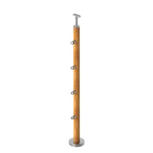 Stĺpik BUK (BEECH) D50mm, 4xd12mm, v=90cm, VK-Scho
