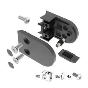 Držiak výplne skla - set