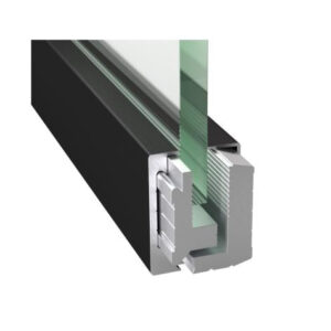 Svorkový al profil-3m s krycou lištou BLACK H50
