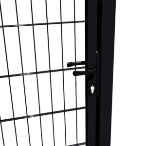 Bránka 1kr. 2D BOX ZnPVC 1000x1700mm RAL 9005 čierna matná