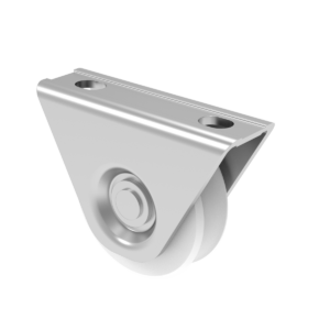 Kladka pojazdu nylonová - komplet - V, INOX, D80