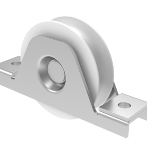 Pojazdové koliesko nylonové - komplet - V, INOX, D80mm