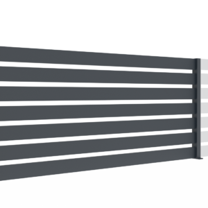 Hliníkový plot s latou 20x100 a stĺpikom 50x60, 0,9x2m