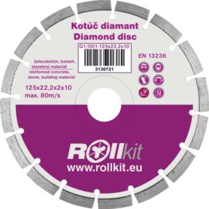 Kotúč diamantový 125x22,2x10mm