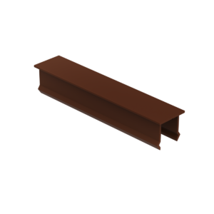 Hliníková krytka vertikálnej plotovej výplne, 20 x 100 - Hnedá RAL 8017