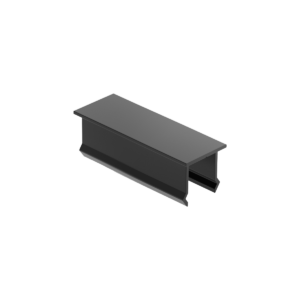 Hliníková krytka vertikálnej plotovej výplne a nosného, aj zvislého fasádneho profilu, 20x45 - Antracit R7016