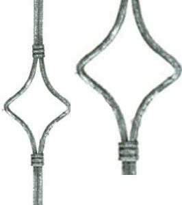 Tyč ozdobná h900, b95mm, D12x12, P/123-12