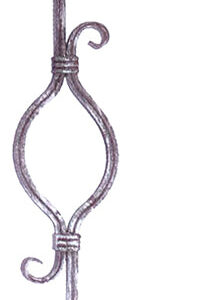 Tyč ozdobná P/123-12, h900mm