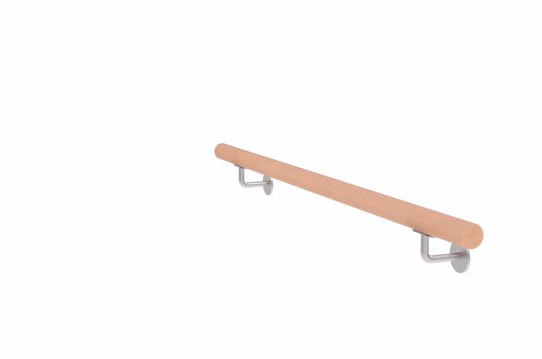 Drevené madlo BUK a nerezové držiaky, L1200mm