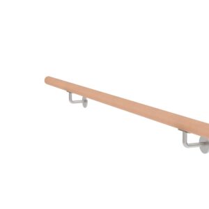 Drevené madlo BUK a nerezové držiaky, L1600mm