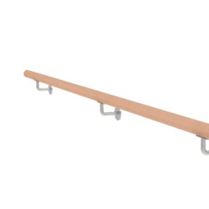 Drevené madlo BUK a nerezové držiaky, L2000mm