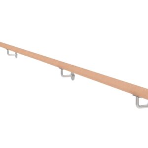 Drevené madlo BUK a nerezové držiaky, L3000mm