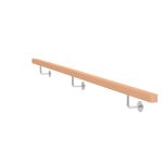 Drevené madlo BUK a nerezové držiaky, JP40x40mm/L2500mm