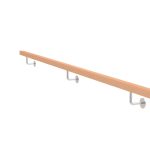 Drevené madlo BUK a nerezové držiaky, JP40x40mm/L3000mm