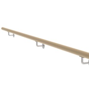 Drevené madlo DUB a nerezové držiaky, L2500mm