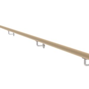 Drevené madlo DUB - CINK a nerezové držiaky, L4000mm