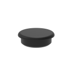 Záslepka kruhová D13mm, čierna