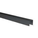 Zasklenie pevné - profil U 15x15x2mm t6-8mm BLACK