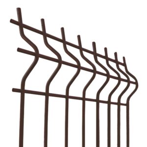 Zváraný plotový panel 3D ZnPVC 2500x1530x4mm hnedá
